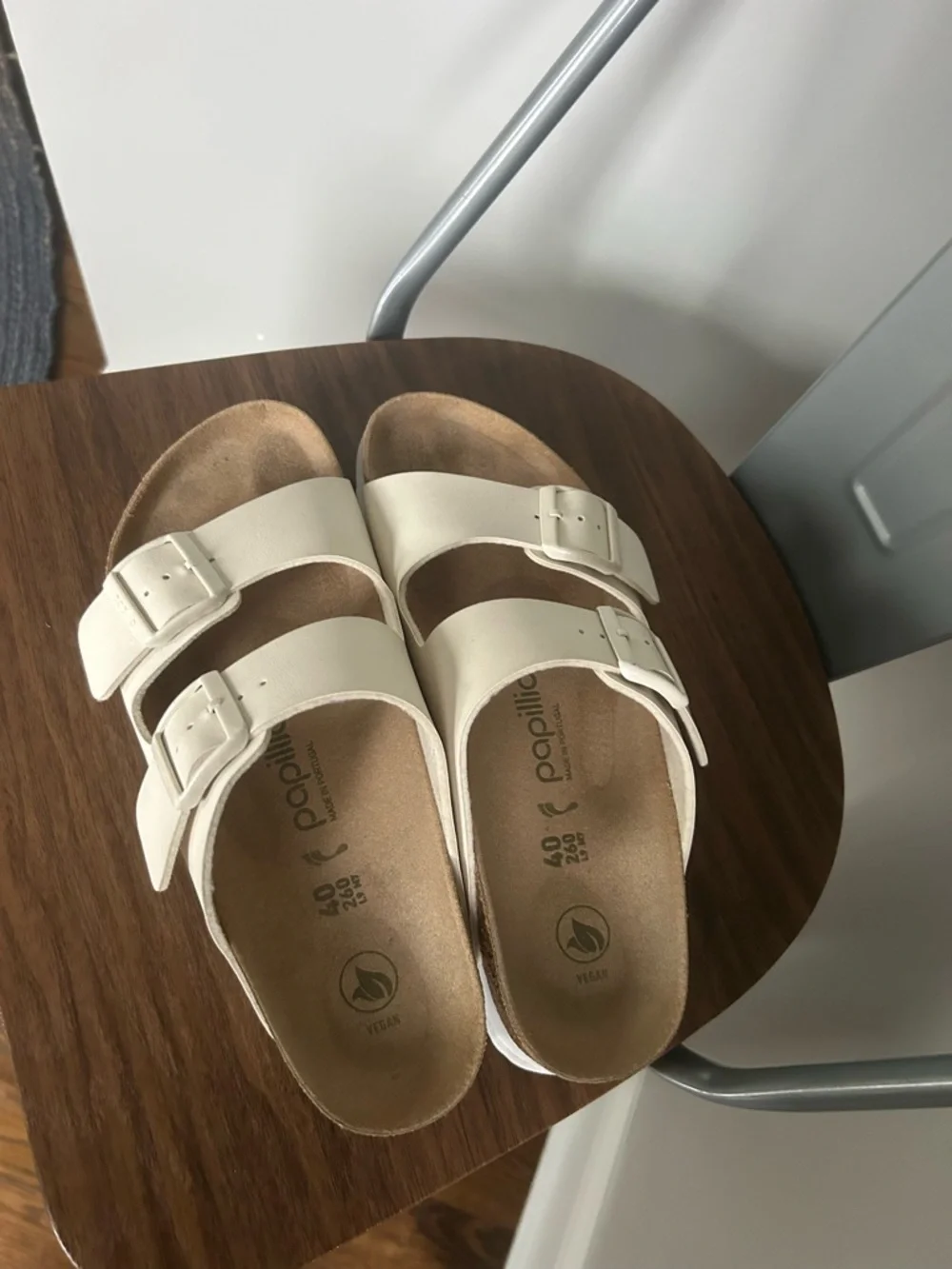 Birkenstock White Arizona Double Strap Sandals platform - Picture 3 of 5